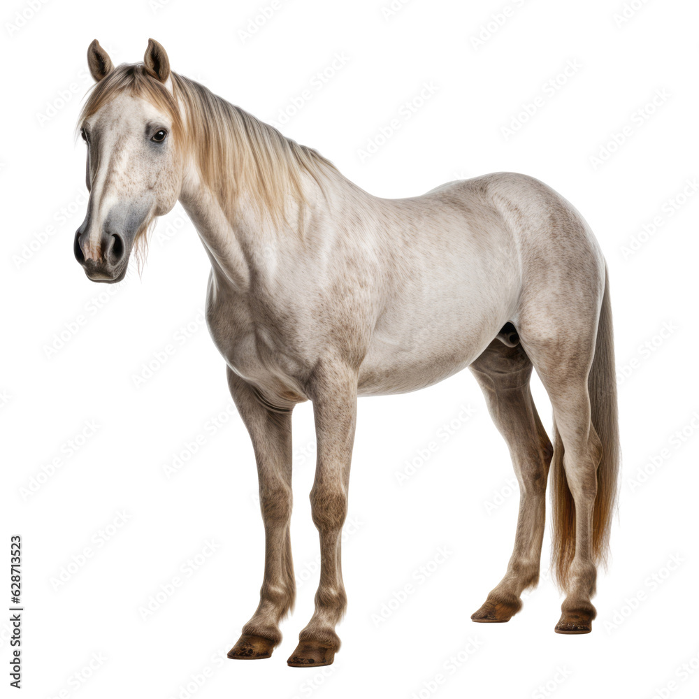 Fototapeta premium white horse isolated on transparent background cutout