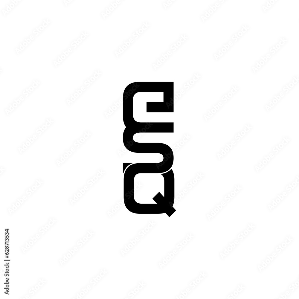 esq lettering initial monogram logo design esq lettering initial monogram logo design