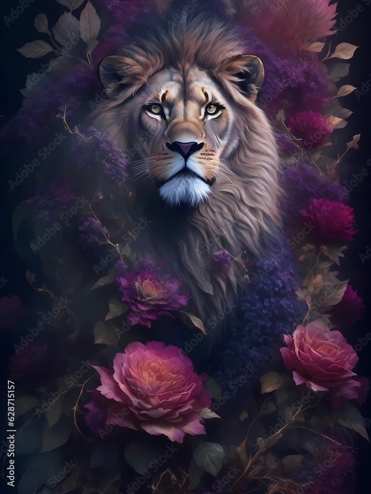 flowery lion