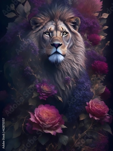 flowery lion