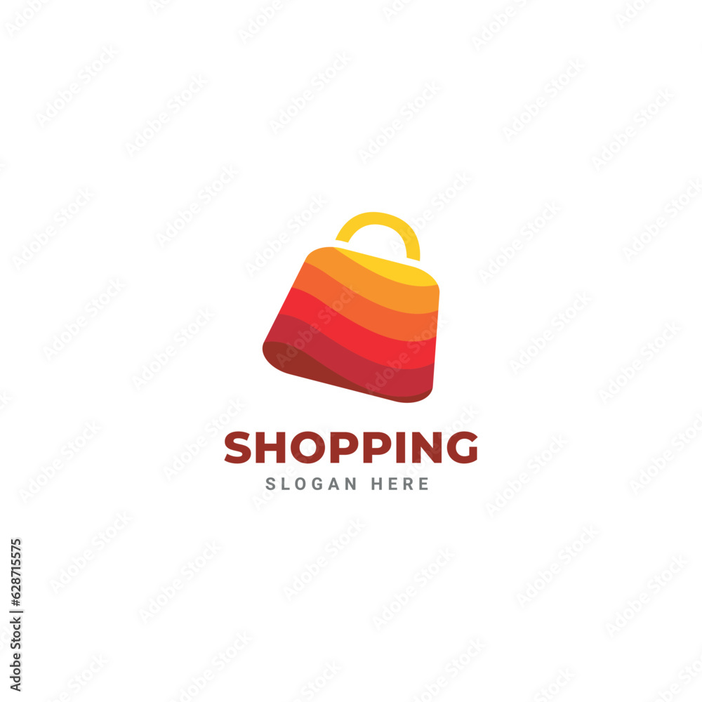 Abstract shopping logo. Online shop logo