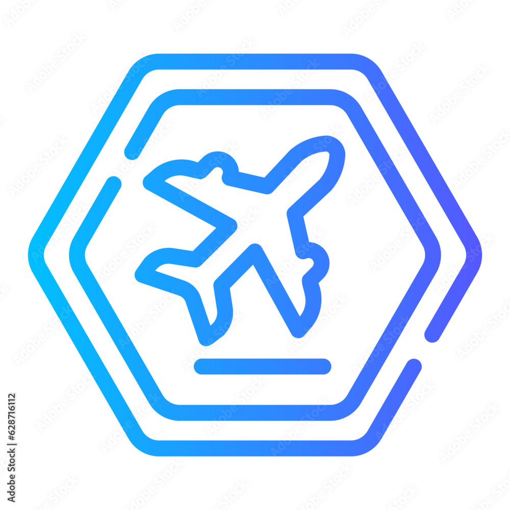 airport Line Gradient Icon airport Line Gradient Icon