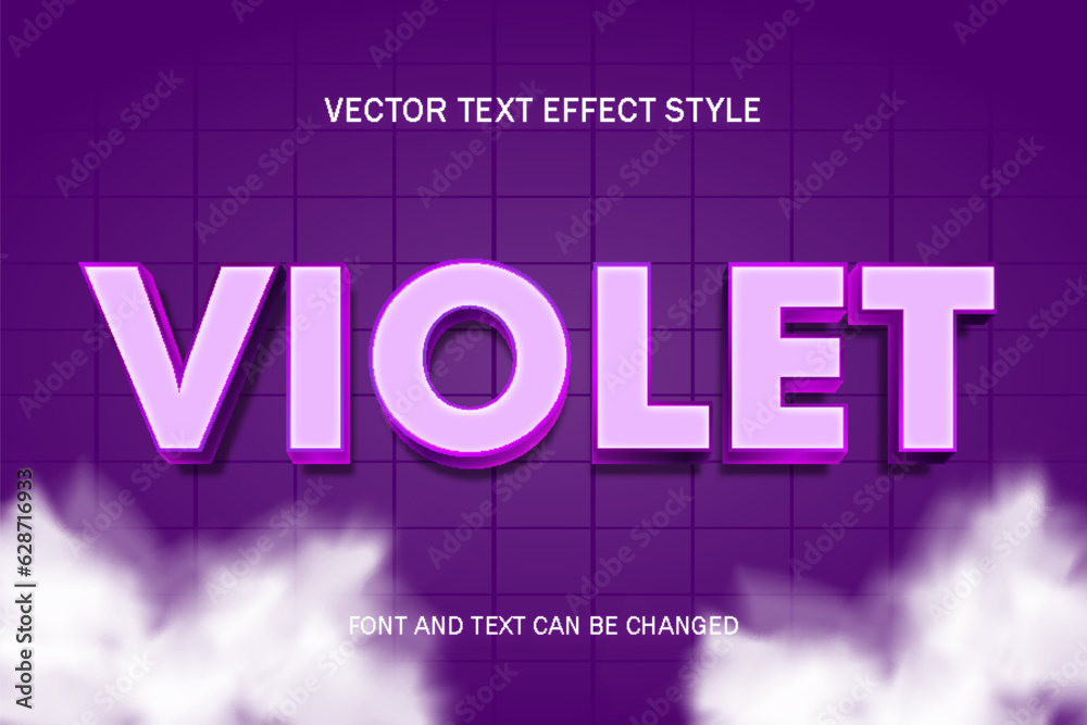 violet purple color font typography lettering editable text effect font ...