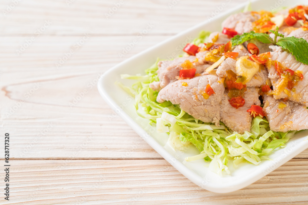 Boiled Pork with Lime Garlic and Chili Sauce Boiled Pork with Lime Garlic and Chili Sauce