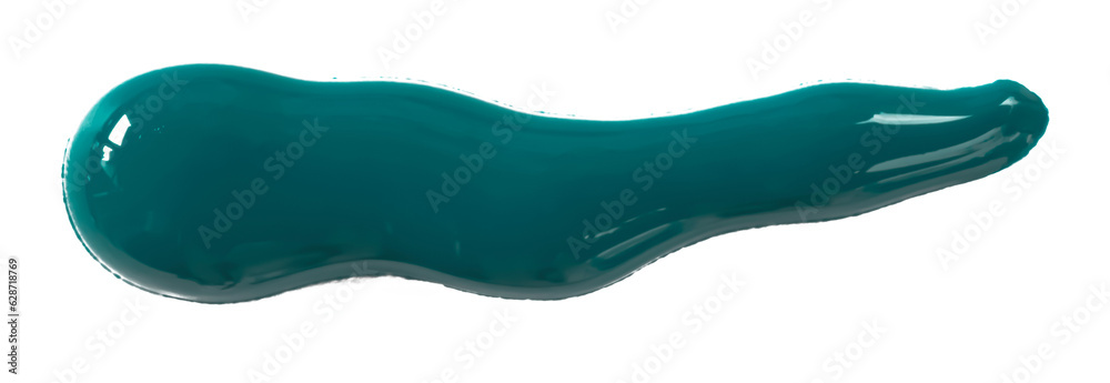 Fototapeta premium green watercolor drop zigzag isolated on transparent background