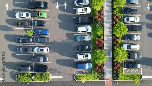 outdoor full parking lot