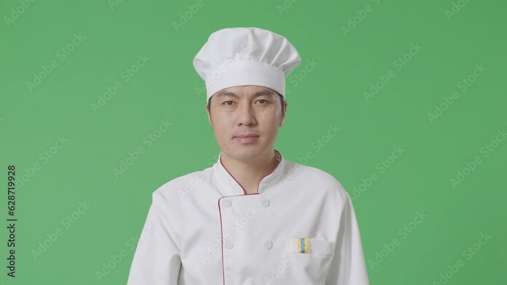 Asian Man Chef Walking In The Green Screen Background Studio
Asian Man Chef Walking In The Green Screen Background Studio