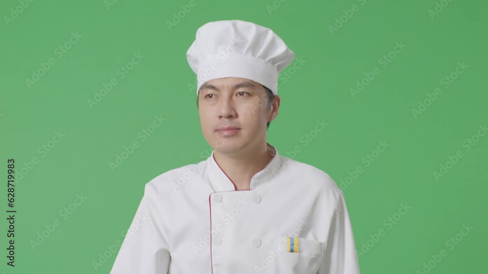 Asian Man Chef Walking And Looking Around In The Green Screen Background Studio
Asian Man Chef Walking And Looking Around In The Green Screen Background Studio
