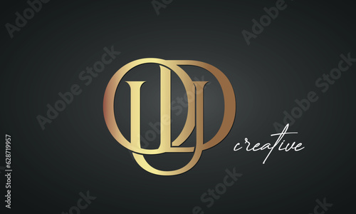 luxury letters OUD golden logo icon premium monogram, creative royal logo design