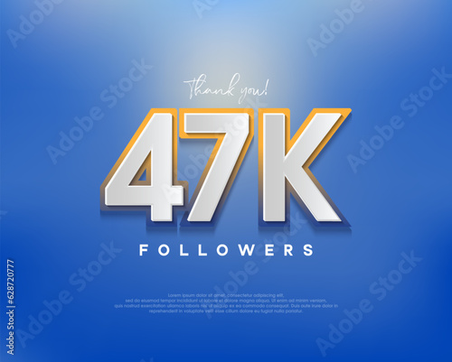 Colorful designs for 47k followers greetings, banners, posters, social media posts.
