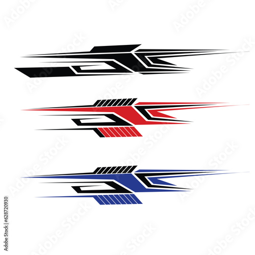 racing car body wrap livery decal vector design