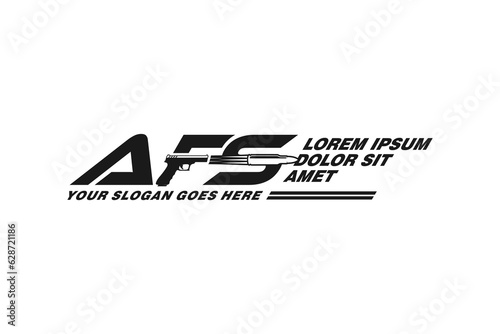 Gun ammo firearms logo design bullet icon symbol