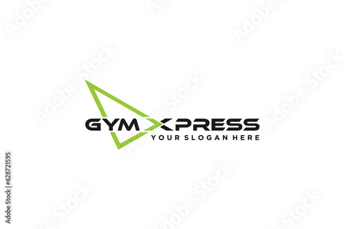 Gym health care sports logo design text typography with X letter variation for supplement product identity
