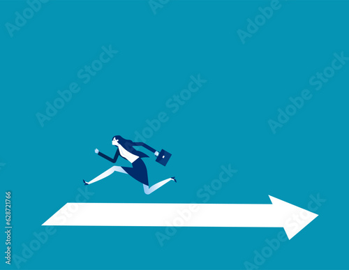 Leadership decision to be difference or opposite. Business vector illustration
