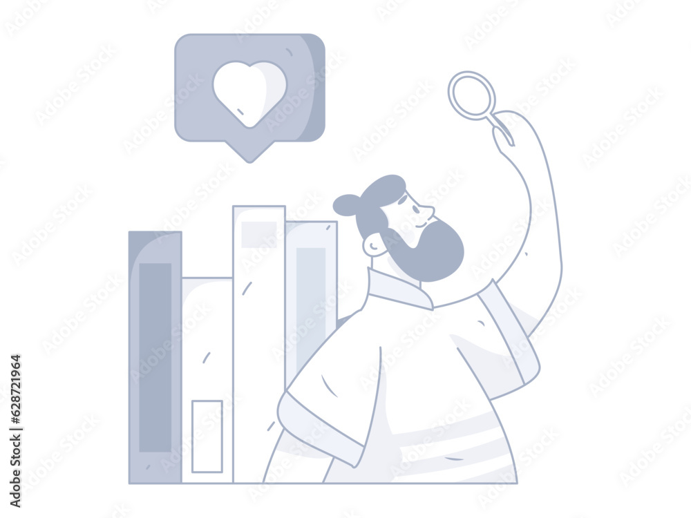 Obraz premium Education learning people flat vector concept hand drawn illustration 