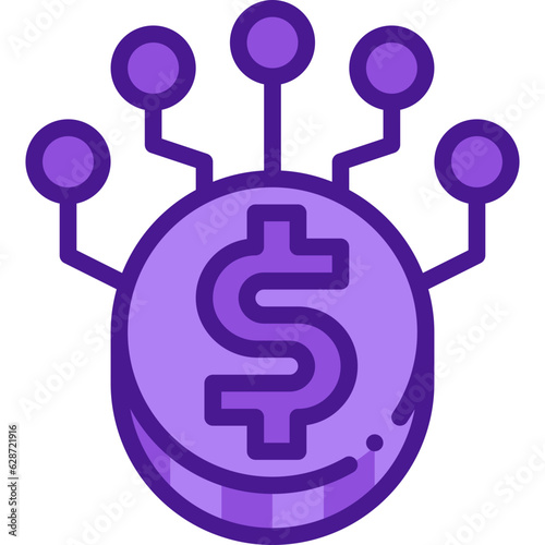 cryptocurrency two tone icon