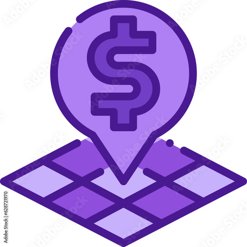 virtual land two tone icon
