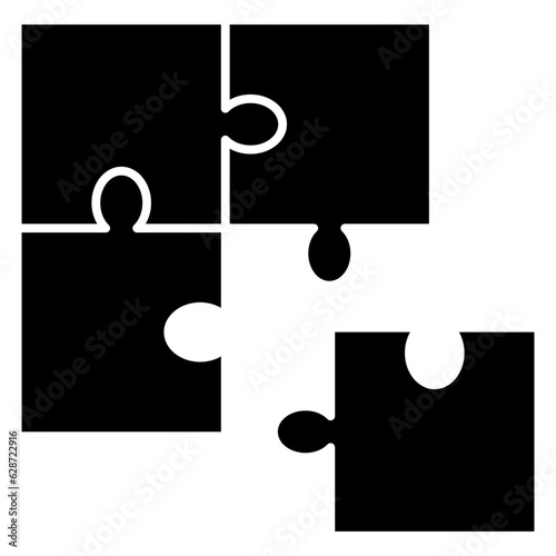 puzzle game logo. connection teamwork icon