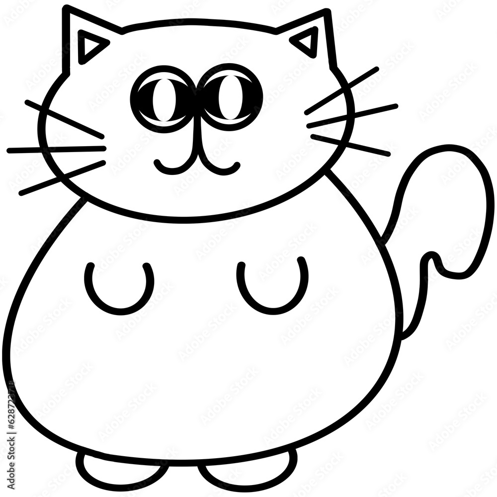 Fat cat (BW)