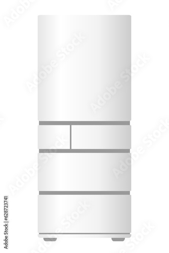 Illustration of a large refrigerator on a white background.
