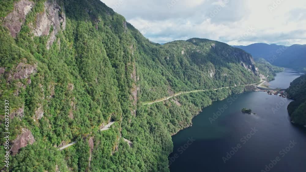 Norway's stunning aerial panorama reveals nature's grandeur. Norway's stunning aerial panorama reveals nature's grandeur.
