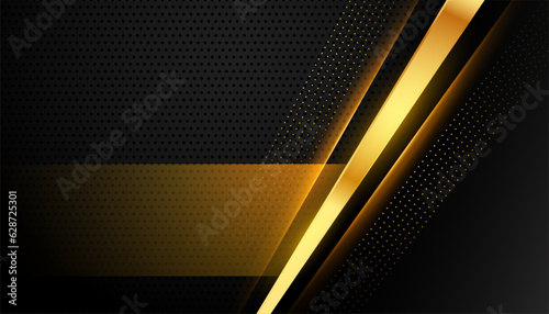 luxurious and shiny golden line abstract background with metallic touch