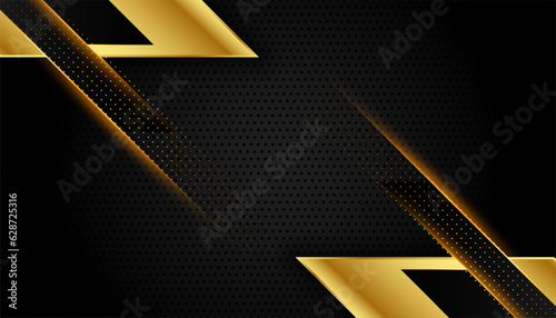 eye catching golden shape abstract black background design