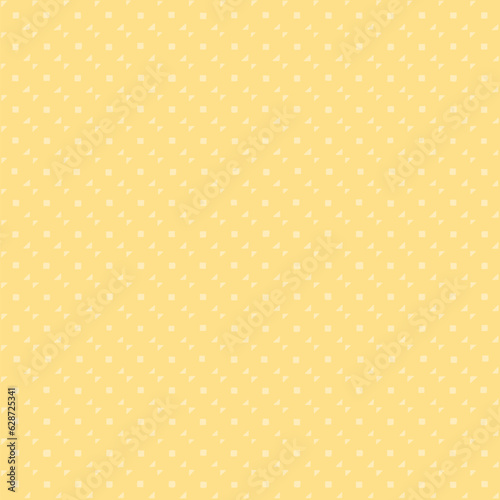 small hand drawn squares and triangles. yellow repetitive background. vector seamless pattern. geometric fabric swatch. wrapping paper. continuous design template for linen, home decor