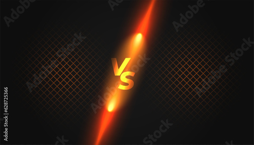 dark black versus vs competition banner for rival battle