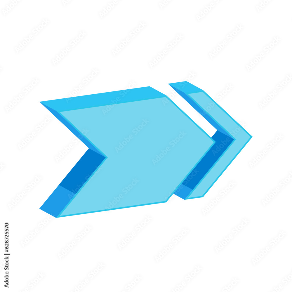 Fototapeta premium 3D Style Geometric Arrow