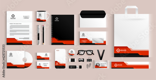 elegant professional office stationery template in collection
