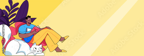 Education learning people flat vector concept hand drawn illustration
