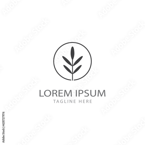 Rosemary logo vector illustration template business element and symbol design