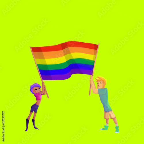 person holding a flag