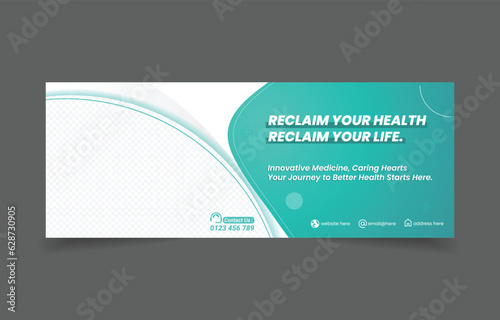 healthcare medical theme linkedin cover social media banner