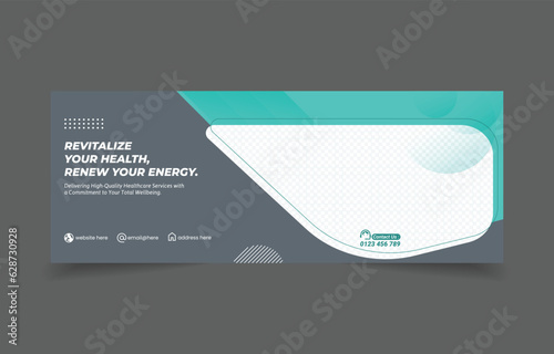 healthcare medical theme linkedin cover social media banner