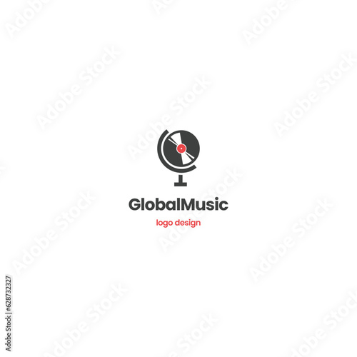 Free Download world music logo design on isolated background - GFXLoad