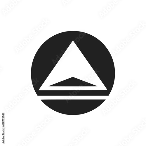 simple triangle legacy company logo vector illustration template design