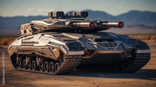 tank in the desert