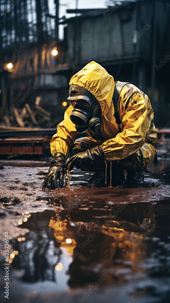 Beneath the Surface: Hazmat Man in Sampling Action, generative ai Beneath the Surface: Hazmat Man in Sampling Action, generative ai