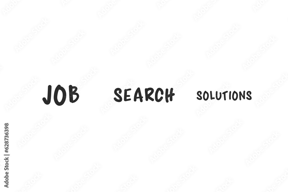 Digital png text about looking for job on transparent background