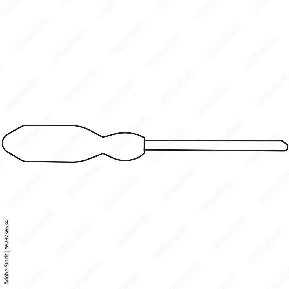 Digital png illustration of screwdriver symbol on transparent background Digital png illustration of screwdriver symbol on transparent background