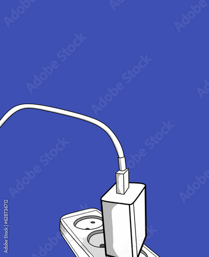 electric plug in a socket