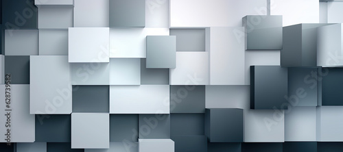 Abstract background with front view of 3d cubes