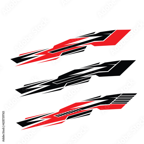 car sticker design vector. modern car wrapping livery stickers