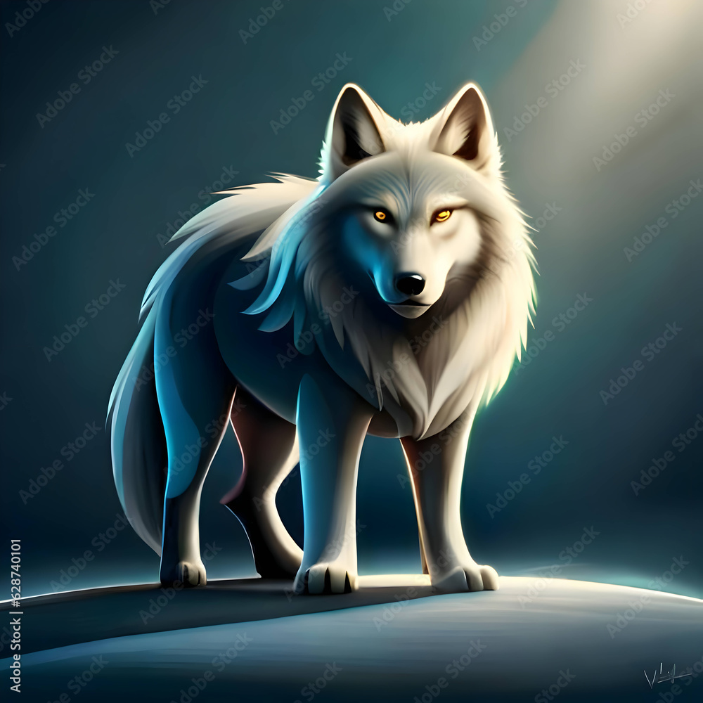 wolf in the night, generative AI 