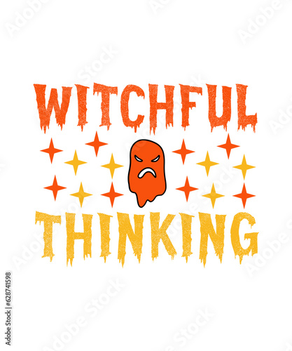 witchful thinking svg halloween t shirt.