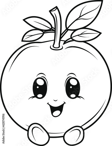Apricot coloring pages vector animals