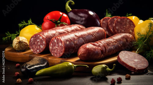 Juicy beef summer sausages, a savory assortment, ideal for summer gatherings, providing delectable flavors and delightful snacking moments.