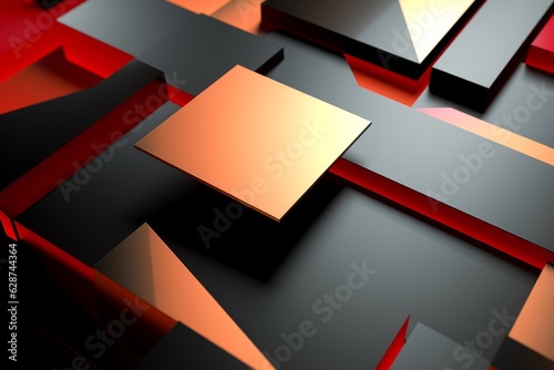 3D Abstract Shaped Modern Blocks Background